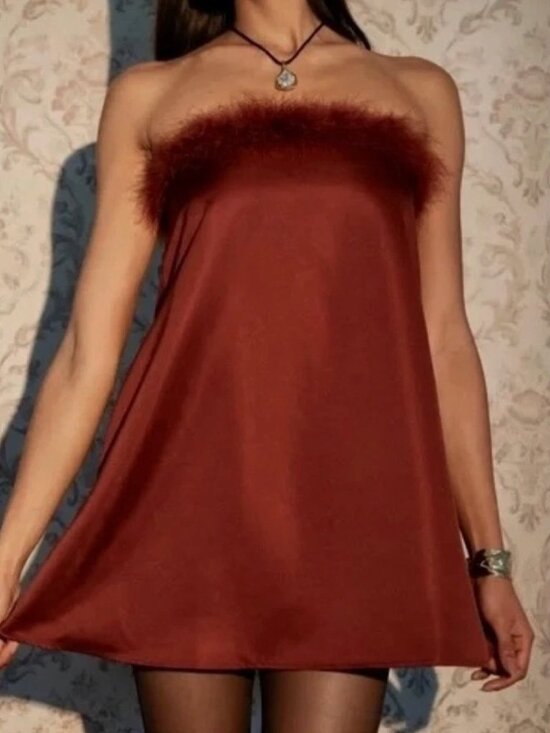 WeWoreWhat Dresses & Skirts - Weworewhat Dutchess Satin Mini Dress NWT